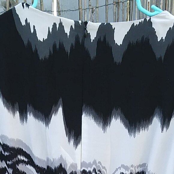 C. Luce Black & White Scoop Neck Long Sleeve Women's Dress - L - Picture 11 of 16
